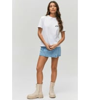 Kadın Bisiklet Yaka New York Tshirt SPR25TSK21 (Beyaz)