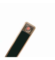 Kişiye Özel Sürgülü Alevsiz USB Şarjlı Çakmak (Siyah)