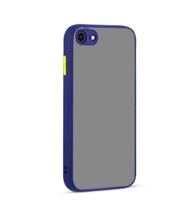 Apple iPhone 7 Kılıf Zore Hux Düğme ve Kapak Zıt Renk Kılıf (Lacivert)
