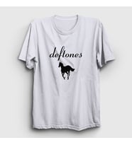 Presmono Unisex Sarı Horse Deftones T-Shirt 380650tt (Beyaz)
