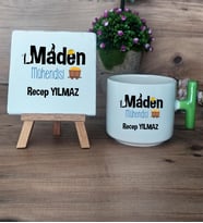 Maden Mühendisi Hediye Seti Kupa Bardak T Kulplu ve Dekoratif Taş Mühendisler Günü Hediyesi (Model 8)