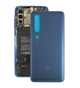 Xiaomi Mi 10 5GUyumlu Arka Pil Batarya Kapağı Cam M2001J2G M2001J2I (Mavi)