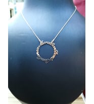 GÜMÜŞ YUVARLAK İSİM KOLYE (Rose)