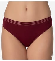 İmer Bayan Modal İnce Tül Çizgili Lastik Slip Bikini Külot 4275