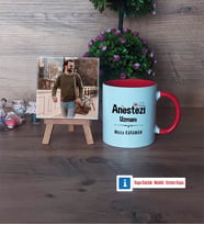 Anestezi Uzmanı Fotoğraflı Dekoratif Taş, Kupa Bardak Beyaz Hediye (Model 2)