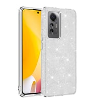 Xiaomi Mi 12 Lite Kılıf Zore Shining Simli Silikon Kılıf (Gümüş)