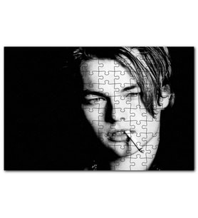 Cakapuzzle Leonardo Di Caprio Sigara İçen Görsel Puzzle Yapboz MDF (Ahşap) (1000 Parça)