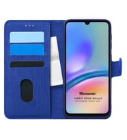 Microsonic Samsung Galaxy A05s Kılıf Fabric Book Wallet Siyah (Lacivert)