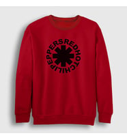 Presmono Unisex Beyaz Logo V3 Red Hot Chili Peppers Sweatshirt 108161tt (Kırmızı)