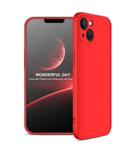 Apple iPhone 13 Mini Kılıf Zore Ays Full Koruma Kılıf (Kırmızı)