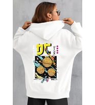 Unisex Tokoyaki Baskılı Sweatshirt (A.Beyaz)