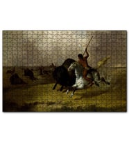 Cakapuzzle Kızılderililerin Buffalo Avı  Puzzle Yapboz MDF (Ahşap) (500 Parça)