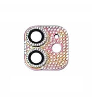 Uyumlu Model Apple iPhone 12 Mini Full Taşlı Kamera Lens Koruyucu Çerçeveli Koruyucu CL-08 (Çok Renkli)