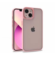 Apple iPhone 13 Kılıf Zore Flora Buton,Kenar Çevresi Renkli Kılıf (Rose)