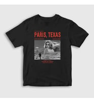 Presmono Unisex Çocuk Beyaz Poster Film Paris Texas T-Shirt 481661tt (Siyah)