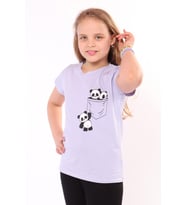 Toontoy Kız Çocuk Baskılı Tişört (Mavi)