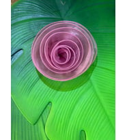 SATEN TÜLLÜ KABARTMA ÇİÇEK GİYİM DİKİŞ ABİYE AKSESUARI 14 CM (Pembe)