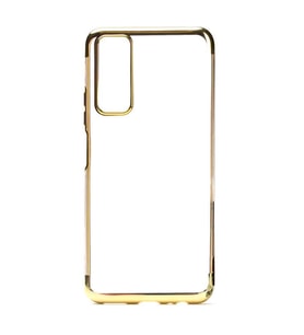 Xiaomi Mi 10T Pro 5G Kılıf Zore Dört Köşeli Lazer Silikon Kılıf (Gold)