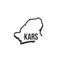 Kars Harita Araba Sticker siyah 16x15 CM (Siyah)