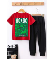 Çocuk Acdc Alt - Üst Eşofman Takımı (A.Kırmızı)