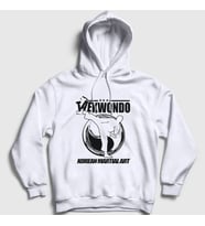 Presmono Unisex Beyaz Kick Taekwondo Ufc Mma Tekvando Kapüşonlu Sweatshirt 498020tt (Beyaz)