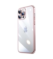 Apple iPhone 14 Pro Kılıf Riksos Renkli Çerçeveli Silikon Kılıf (Rose)