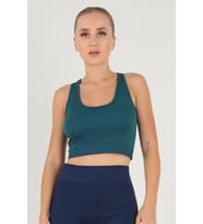 DoReMi Seamless Çapraz Kalın Askılı Spor Sütyen (Petrol)