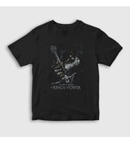 Presmono Unisex Çocuk Beyaz Yüzüklerin Efendisi Güç Yüzükleri Rings Of Power T-Shirt 363929tt (Siyah)