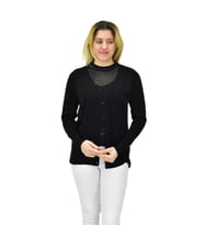 Kadın Triko Spor Hırka BGL-ST04087 (Siyah)