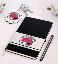 BK Gift Kişiye Özel Psikolog Beyaz Defter Kalem Ve Anahtarlık Hediye Seti-1 (Model 2)