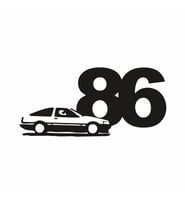 86 JDM Araba Sticker siyah 17x8 CM (Siyah)
