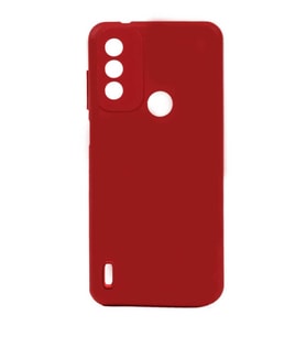 Tecno Spark 6 Go Kılıf Kamera Korumalı Silikon Rubber Arka Kapak (Kırmızı)