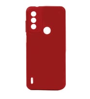 Tecno Spark 6 Go Kılıf Kamera Korumalı Silikon Rubber Arka Kapak (Kırmızı)