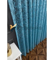 3 Kat Pileli-Şal Desen Fransız Dantel Dökümlü Modern Tül Perde (Model 10)