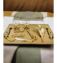 Cherish Gold Söz Nişan Tepsisi (Bronz)