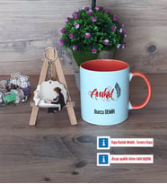 Avukat Kupa Bardak Beyaz ve Fotoğraflı Ahşap Anahtarlık Hediye (Model 13)