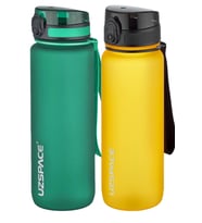 Uzspace 2'li Tritan Matara Seti 800 ml 14 Farklı Renk Seçeneği FiftyFifty (Turuncu-Gri)