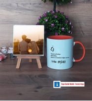 Eşe Hediye Fotoğraflı Dekoratif Taş, Kupa Bardak Beyaz Hediye (Model 13)