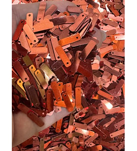 1 CM 40 GR LAZER KESİM BAGET OYA YAZMA PUL PAYET (Bronz)