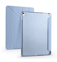 Apple iPad Pro 10.5 / Air 10.5 İnç Uyumlu Üçgen Katlanabilir Kalemlikli Standlı Akıllı Kılıf (Mavi)