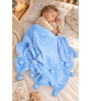 Pabteks Bebek/Çocuk Battaniyesi (Mavi)