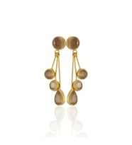 Kadir Jewellery22 Ayar Altın Kaplama Vintage Küpe -El İşçiliği Ve Hipoalerjenik Küpe (Turuncu)