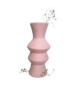 Livava Volina Seramik Vazo, 26X11 (Pembe)
