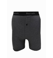 Erkek Likralı Düğmeli 3 Lü Boxer Berrak-1059 (Füme)