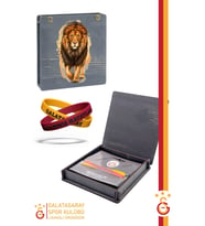Galatasaray Orijinal Lisanslı 2'li Silikon Bileklik Hediyelik Ahşap Kutulu (Kırmızı-Sarı-Geçişli)