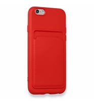 ALPERENILT iPhone 6-6s Cardy Soft Kartlık Soft Kılıf (Kırmızı)