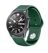Samsung Galaxy Watch Gear S3 Kordon Silikon Spor Kordon (Koyu Yeşil)