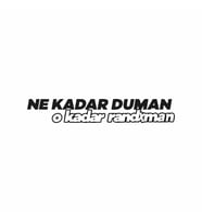 Ne Kadar Duman O Kadar Randxman Araba Sticker siyah 23x3 CM (Siyah-Siyah)
