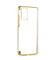 Galaxy Note 20 Kılıf Zore Dört Köşeli Lazer Silikon Kılıf (Gold)