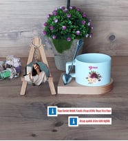 İsme Özel Doğum Günü Hediyesi Kupa Bardak Beyaz ve Fotoğraflı Ahşap Anahtarlık Hediye (Model 8)